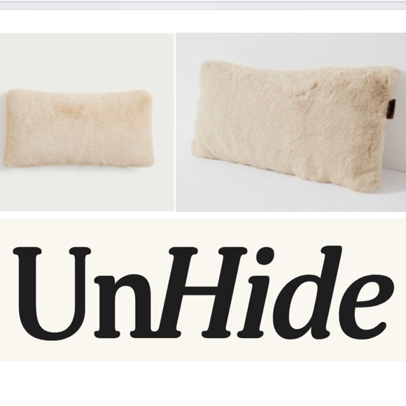UnHide SQUISH Small Beige Pillow NWT - Picture 1 of 9